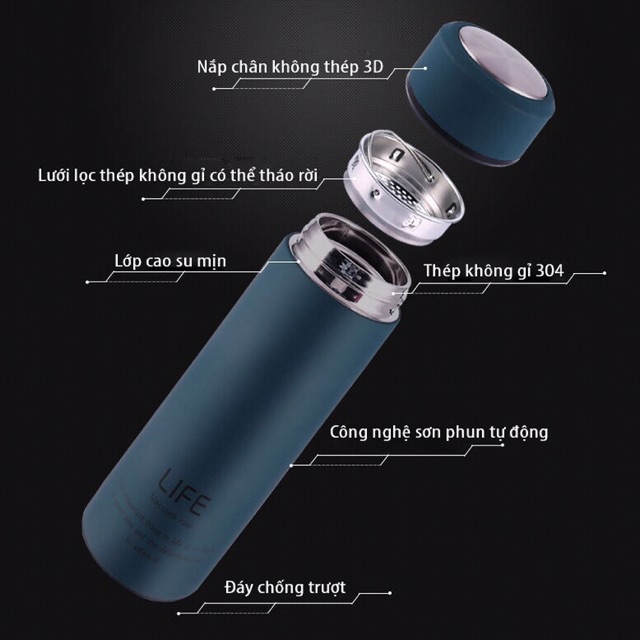 Bình giữ nhiệt cao cấp Life 500ml (giao màu ngẫu nhiên) | BigBuy360 - bigbuy360.vn