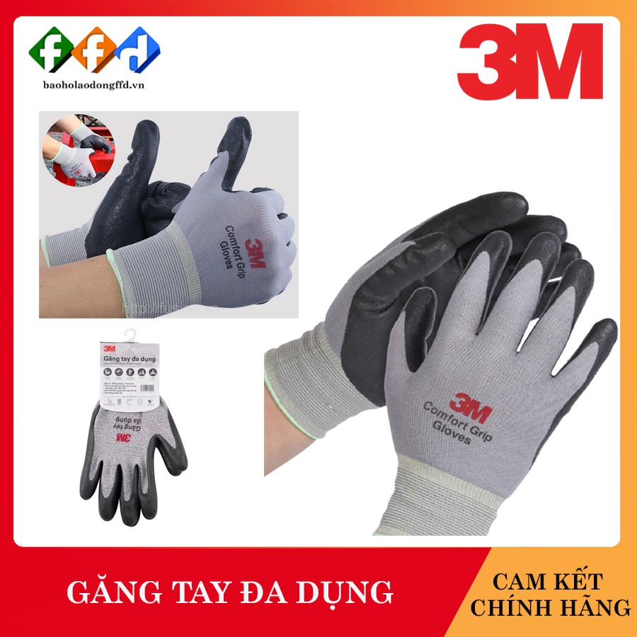 [Hàng chính hãng] Găng tay đa dụng 3M - Găng tay phủ PU, độ bám tốt, chống mài mòn, đâm xuyên tiêu chuẩn EN388 4131