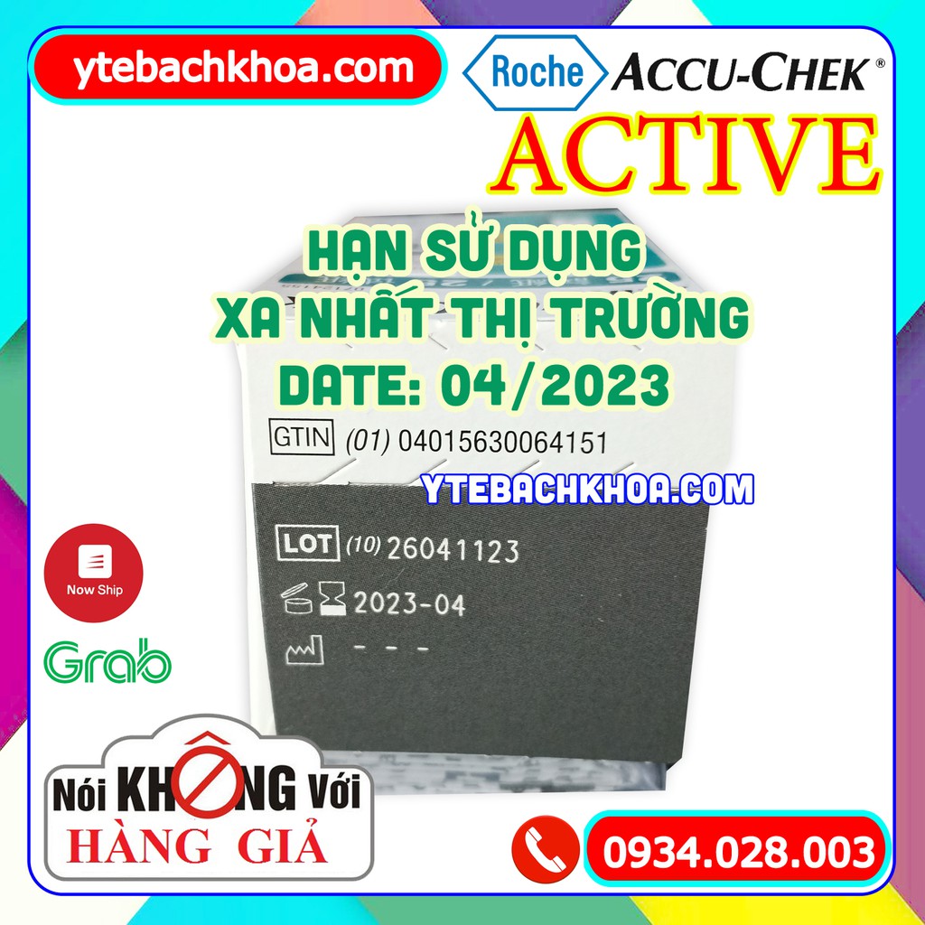 HỘP 25 QUE THỬ ĐƯỜNG HUYẾT ACCUCHEK ACTIVE (25 QUE) HÀNG CHÍNH HÃNG - CÓ TEM CHỐNG HÀNG GIẢ