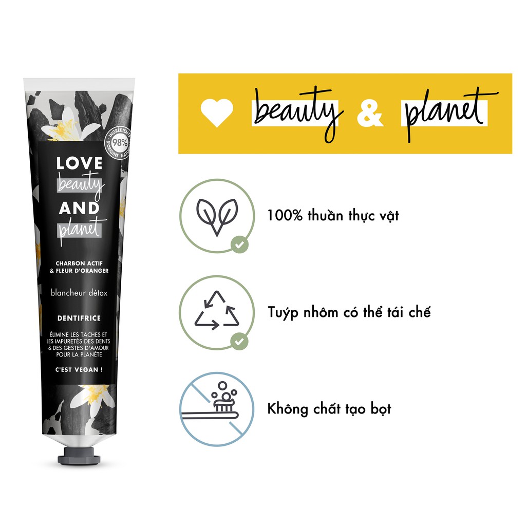 [HB GIFT] Kem đánh răng Thiên nhiên Love Beauty And Planet 75ml 