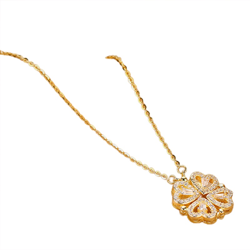 Vòng cổ mặt hình cỏ bốn lá phong cách retro thời trang cho nữ