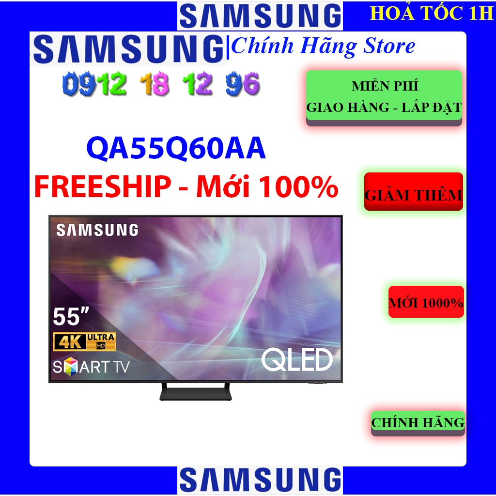 [Mã ELHAMS5 giảm 6% đơn 300K] Smart Tivi Samsung QLED 4K 55 inch QA55Q60A - 55Q60A | 55Q60AA