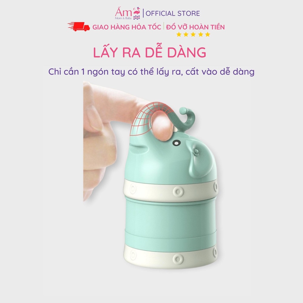 Hộp Chia Sữa Cho Bé Ấm Baby Misuta Đựng Thức Ăn 3 Tầng Ấm Gift Decor