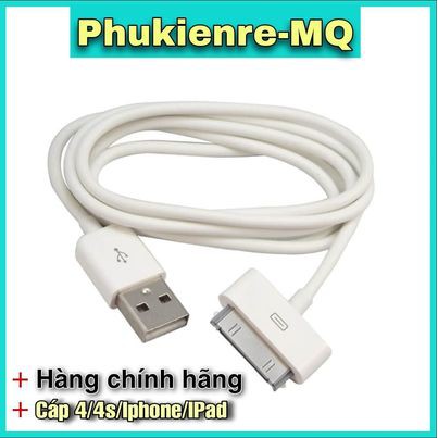 Dây cáp sạc zin 4/4s iPhone/iPad 1-2-3-4 - sạc nhanh (loại tốt) Zin Chính Hãng