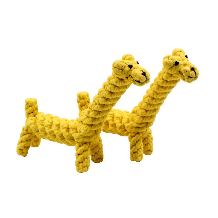 Đồ Chơi Hươu Cao Cổ Dây Thừng cotton Bện Chống Cắn Làm Sạch Răng Cho Thú Cưng