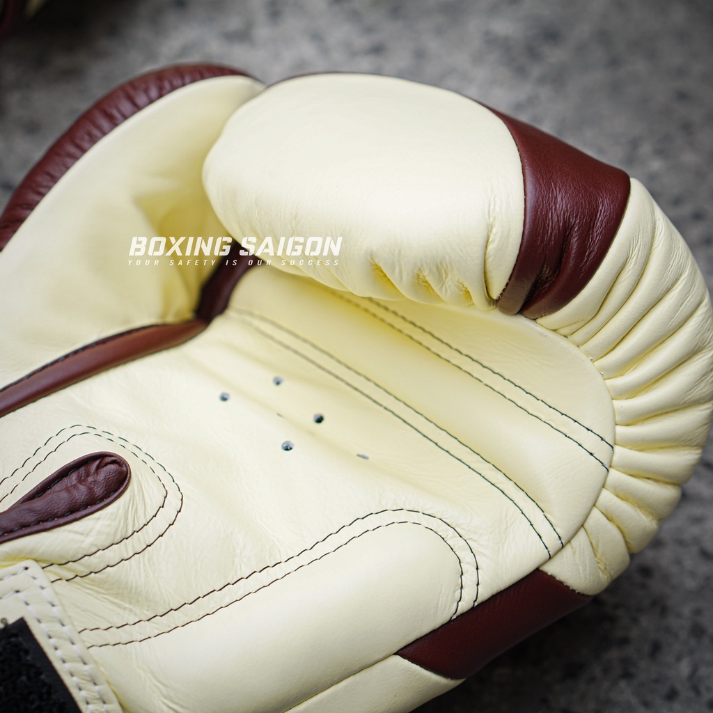 Găng tay Boxing Muay Thai Twins BGVL-13 X-Patterm - Vanila/Dark Brown