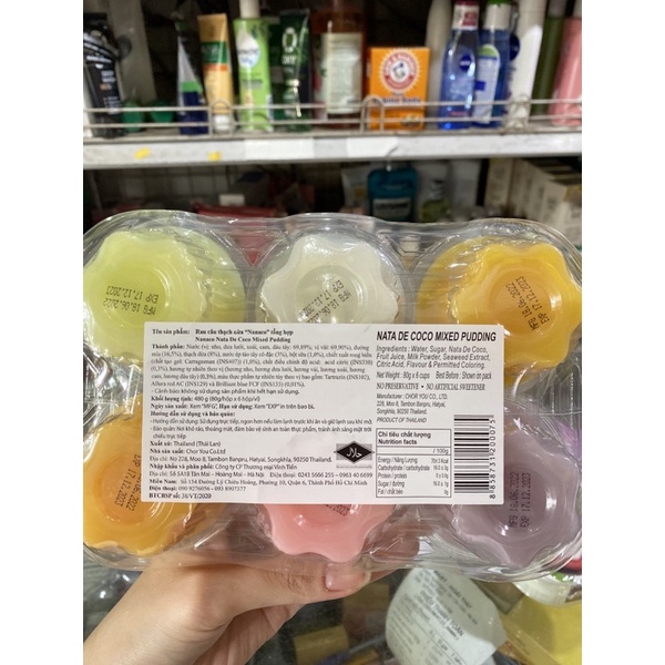 Thạch Rau Câu Nanaco Thái Lan Lốc 6 hộp x80g