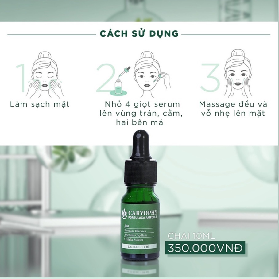 Serum Caryophy portulaca ampoule giảm mụn thâm NPP Shoptido 10ml