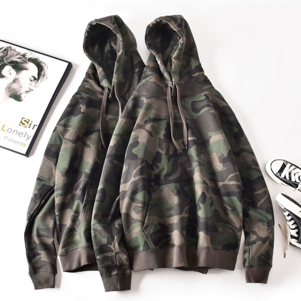 Áo Hoodie Cotton Dáng Rộng Họa Tiết Rằn Ri Thời Trang Retro Nhật Bản Cho Nam
