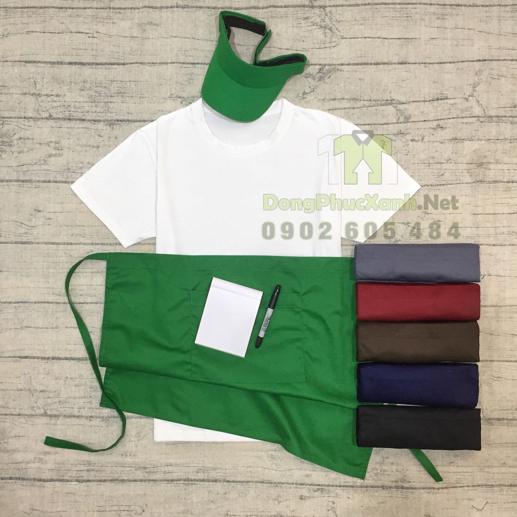 Đồng phục nhân viên phục vụ Nam Nữ (Combo) Set Áo Tạp Dề Nón cho nhân viên phục vụ