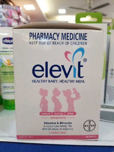 Elevit Bầu Úc, Vitamin Tổng Hợp Elevit - 100v