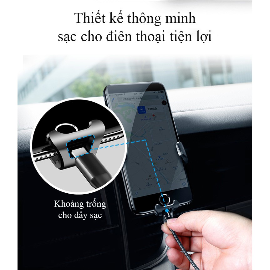 Giá đỡ điện thoại trên ô tô Baseus Gravity Car Moun (bám chắc, dễ sử dụng)