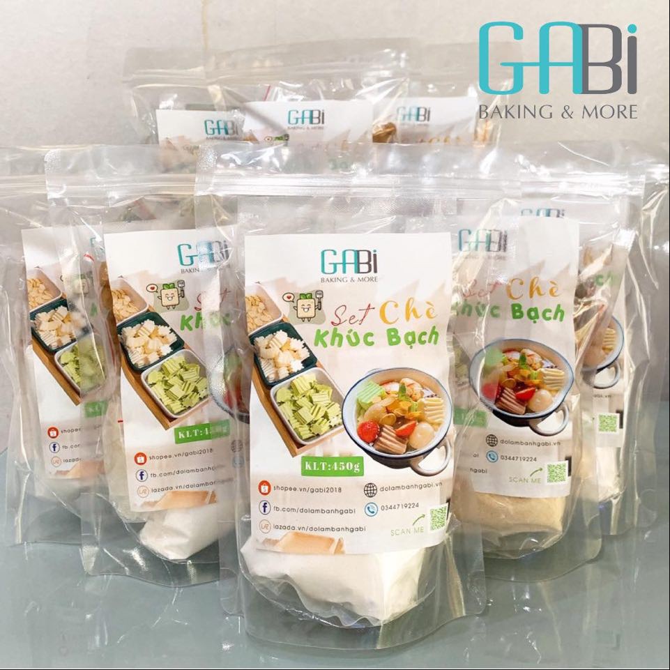 Set nguyên liệu chè khúc bạch (15 bát)