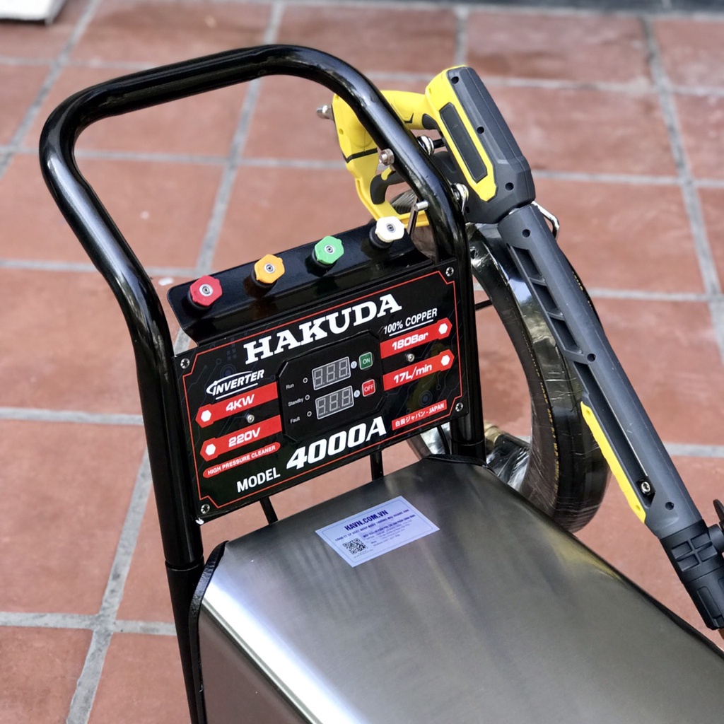 Máy Rửa Xe Cao Áp 4Kw Hakuda 4000A, Hàng Chính Hãng , BH 12 Tháng