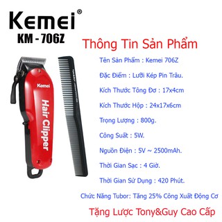 Tông Đơ Cắt Tóc Kemei KM706Z