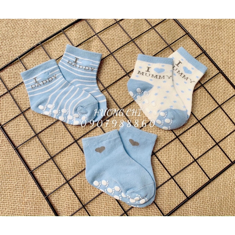 Set 3 đôi vớ cho bé sơ sinh 0-3m-Tất chân cho bé