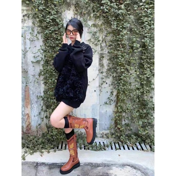 BOOTS DA HOẠ TIẾT | Ảnh thật