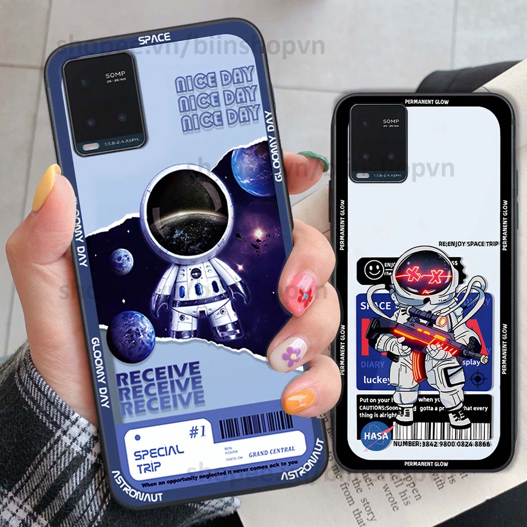 Ốp Vivo Y21s / Y33s phi hành gia vũ trụ space.x siêu đẹp, thời trang