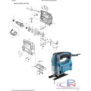 Rô to + Stator máy cưa lọng Makita 4326/4327/4328