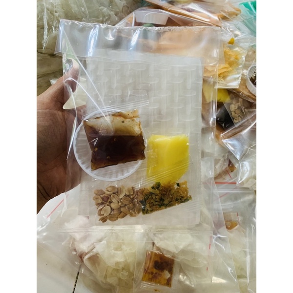 set 5 túi bánh tráng chấm sốt me bơ siêu ngon