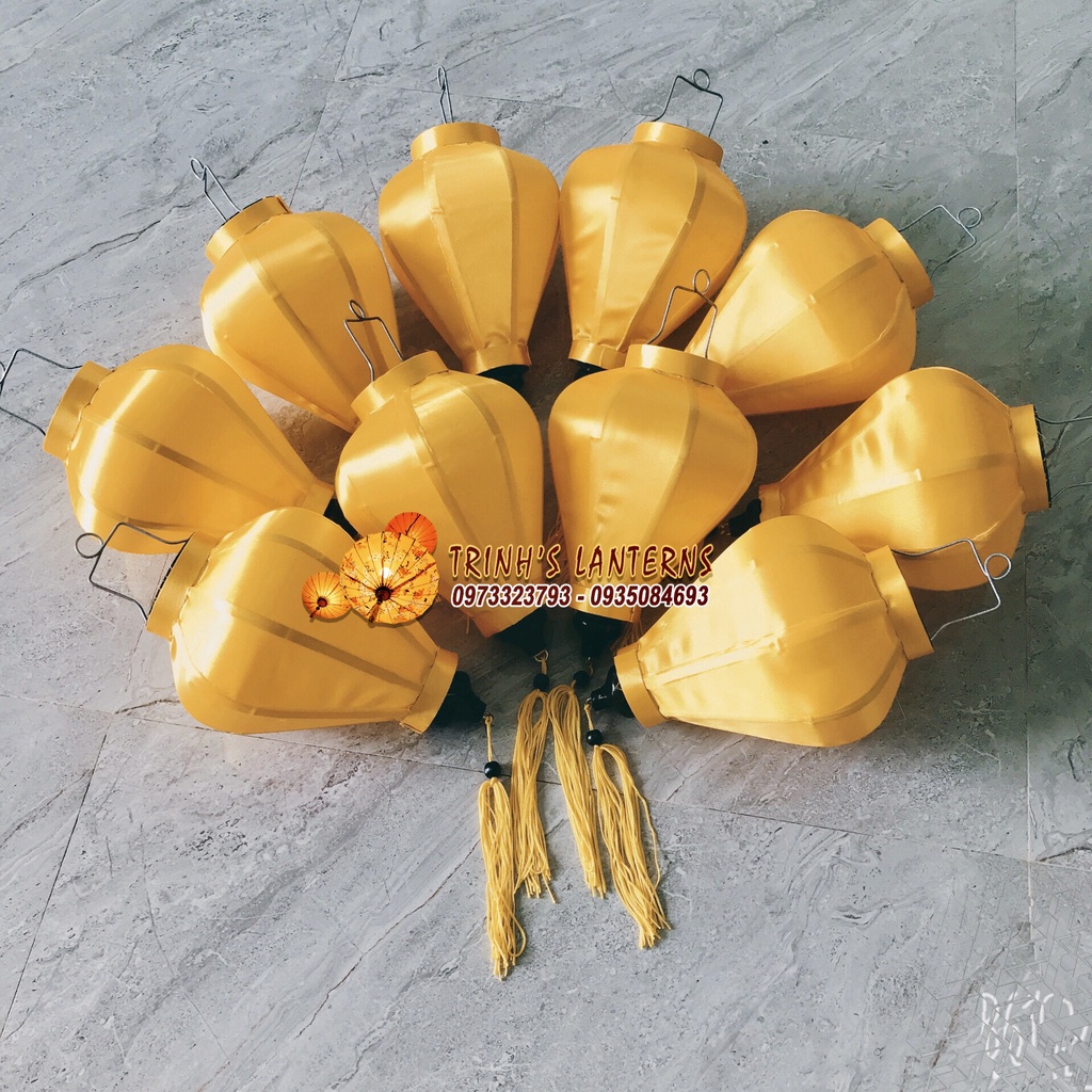 SET COMBO 10 Đèn Lồng Hội An_ Vải Phi Bóng Cực Bền _Size 20CM