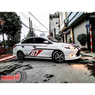 Tem dán sườn xe vios