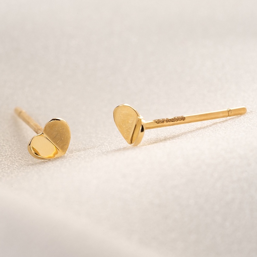 Bông Tai Nữ Vàng 14K BTAM44 Huy Thanh Jewelry Được Thiết Kế Đơn Giản Theo Phong Cá