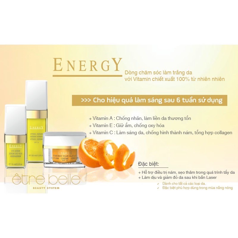 Kem Dưỡng Trắng Energy Chống Lão Hoá Cung Cấp Vitamin AEC