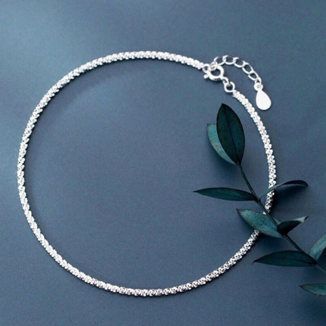 Lắc chân bạc 🍁FREESHI🍁 Lắc chân đính đá mặt trơn [lac bac](Lắc Chân Xù) | BigBuy360 - bigbuy360.vn