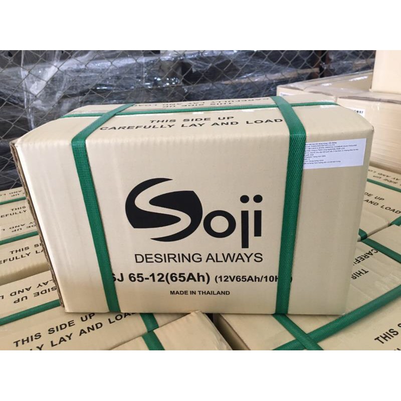 Ắc quy Soji nhập khẩu Thái Lan 12V 65AH  chuyên dụng cho UPS, NLMT