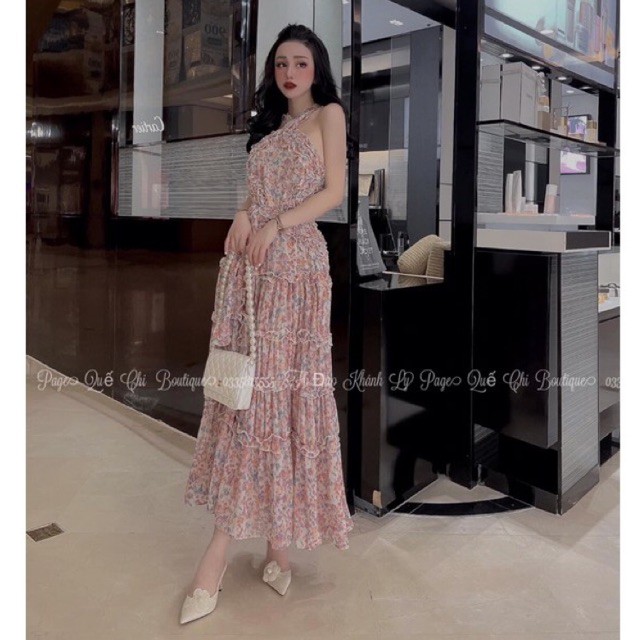🖤ORDER🖤VÁY MAXI VOAN CỔ YẾM VẤN BÈO🖤A3.7