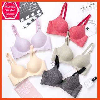 Áo lót su kẻ muối tiêu siêu đẹp đệm dày nâng ngực