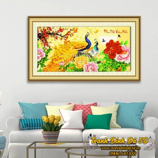 TRANH ĐÍNH ĐÁ CÔNG 94X50CM