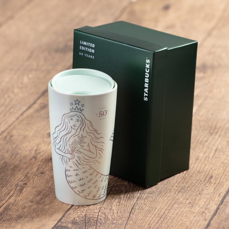 CỐC STARBUCKS MUG CERAMIC 50th ANNIVERSARY SIREN