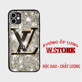 Ốp lưng LV sang trọng ốp in chữ LV nổi bật trên nền ánh bóng độc đáo dành cho Iphone 6 đến 12 promax BRD20210200