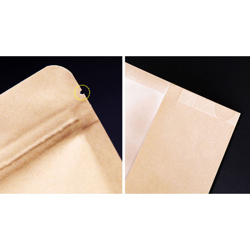 Túi Zip Kraft Đựng Thực Phẩm Có Cửa Sổ