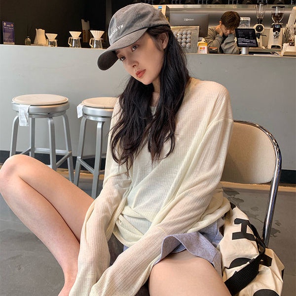 Áo Thun Thể Thao Tay Dài Chống Nắng Mỏng Nhẹ Thoáng Khí Màu Sắc Ngọt Ngào Thời Trang Cho Nữ 0728