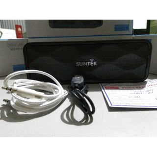 Loa Bluetooth SUNTEK SC211 (Đỏ Đen) + Tặng cáp Audio Jack 3.5mm