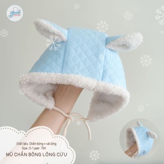 Mũ chần bông lông cừu dễ thương cho bé goodmama