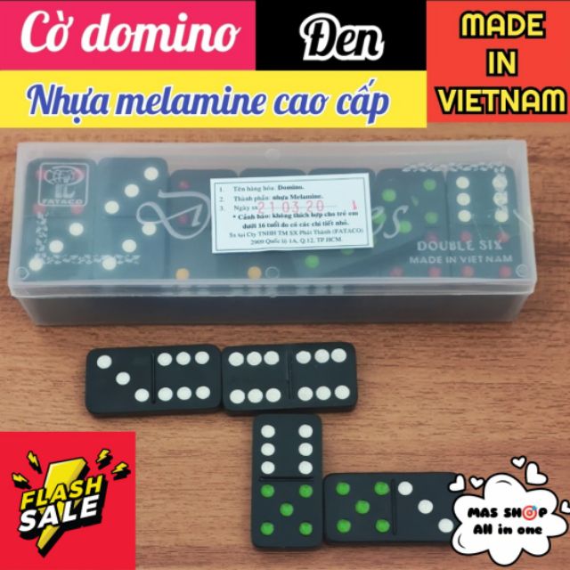 Bộ cờ domino quân cờ đen - Nhựa Melamine cao cấp