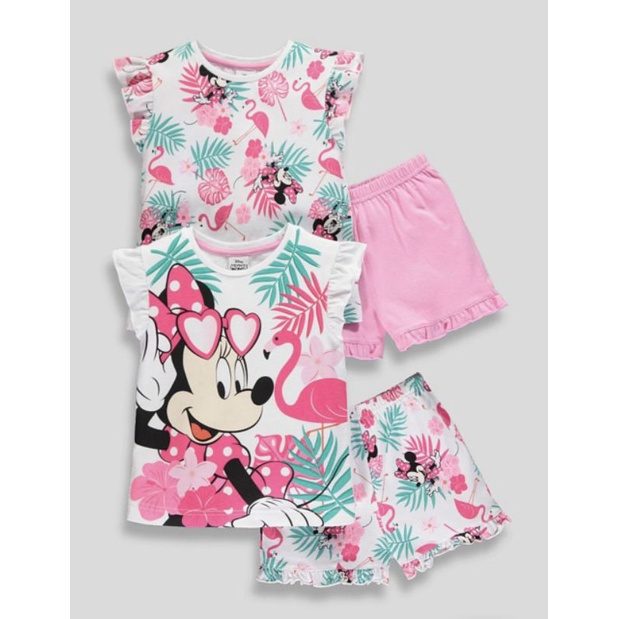 Set 2 bộ thun cotton xuất dư mềm mịn cho bé gái