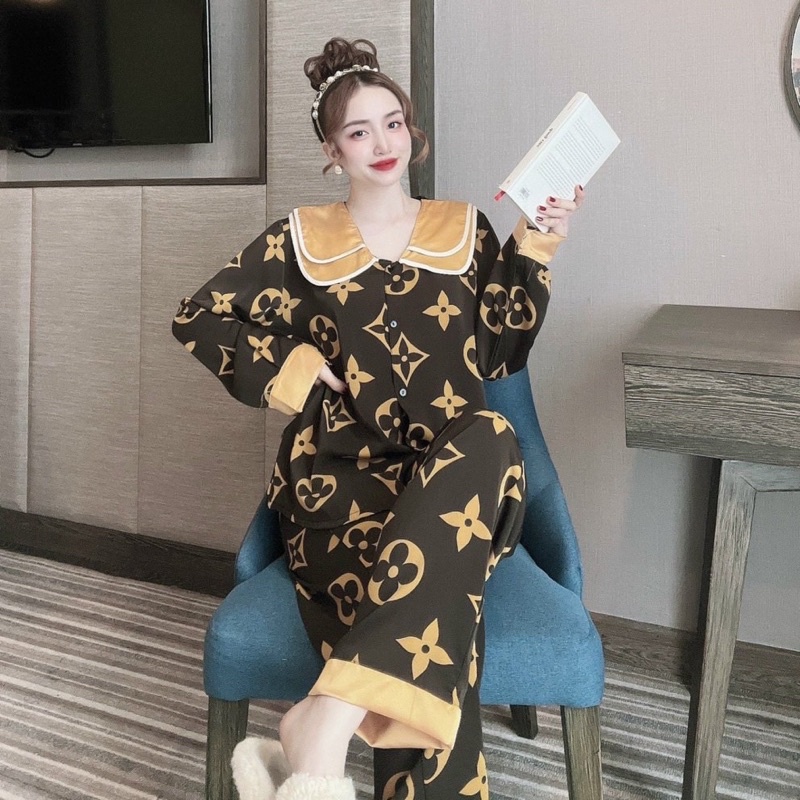 Đồ bộ nữ chất lụa cao cấp, Đồ ngủ pijama mặc nhà form rộng (50 - 110kg)