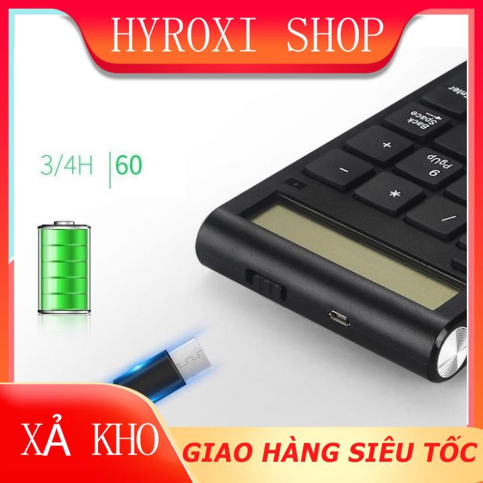 Bàn phím số rời không dây kiêm máy tính 2 chức năng cho máy tính, Laptop có thể sạc lại mã NMD535 HYROXISHOP