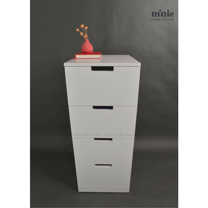 NORBLI Tủ 4 Hộc Kéo, 1m, sản xuất từ Minis, đã lắp đặt sẵn, bảo hành 12 tháng