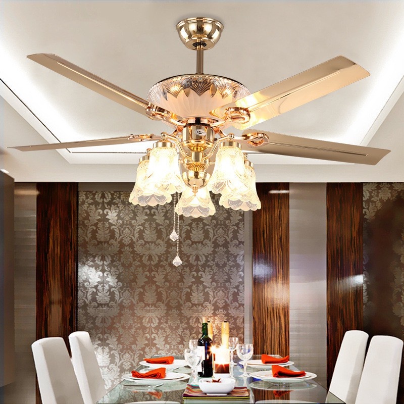 Quạt Trần Đẹp THỊNH HOA , Quạt Trần Trang Trí Phòng Khách Hiện Đại, Động Cơ AC