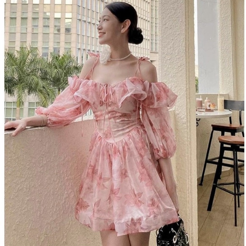 🦋Đầm Hoa Nhí Trễ Vai🦋