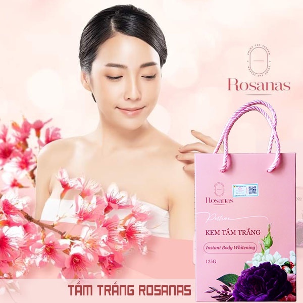 KEM TẮM TRẮNG ROSANAS 125G