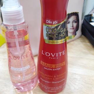 Xịt Dưỡng Thơm Da & Tóc LOVITÉ PARIS Body Plus Hair Mist 150ml