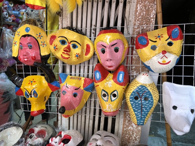 Đồ Trung Thu-mặt nạ bồi giấy vẽ tay hình dân gian - HN5