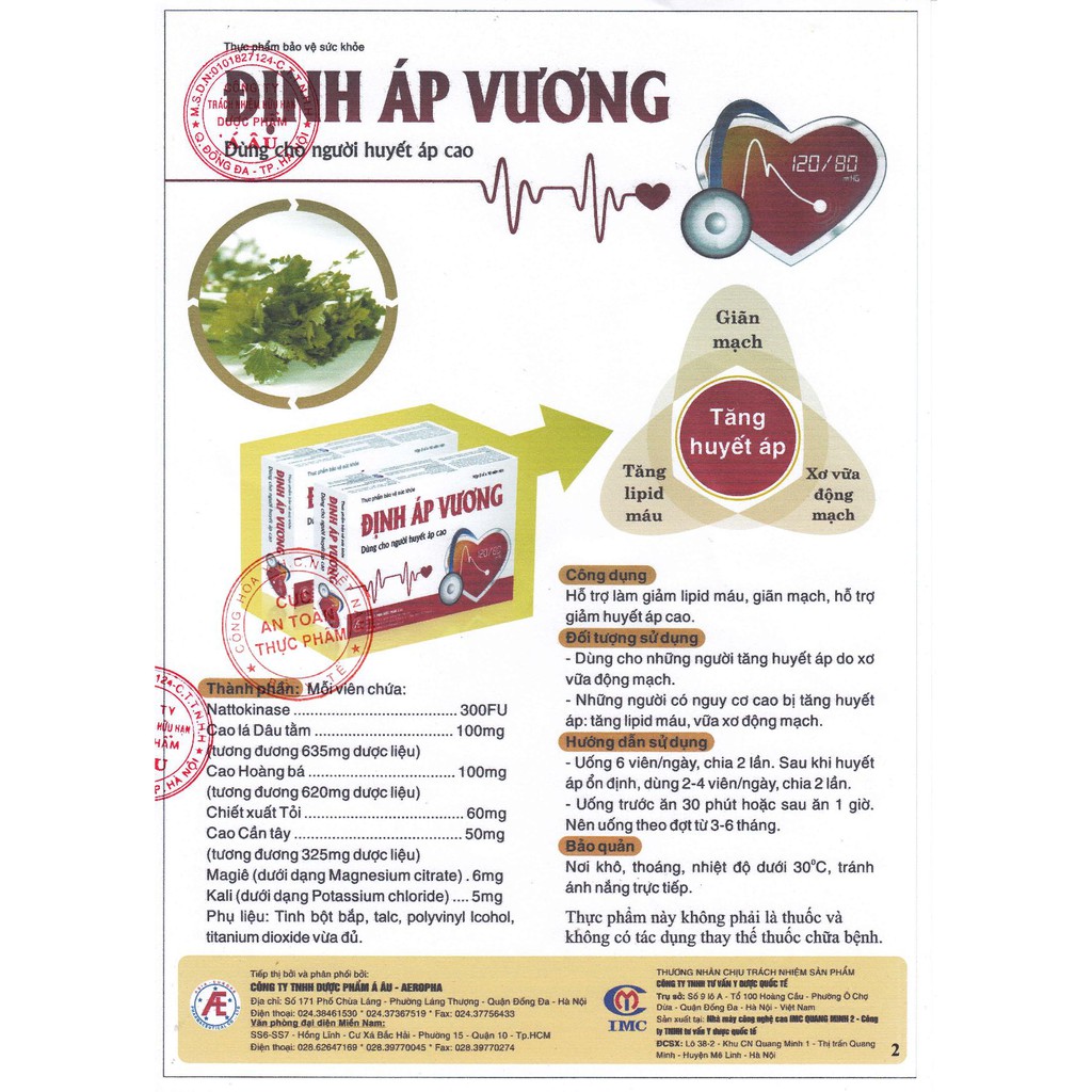 ĐỊNH ÁP VƯƠNG – Dùng cho người huyết áp cao, Hỗ trợ làm giảm lipid máu, dưỡng tâm, ổn định huyết áp - cvspharmacy